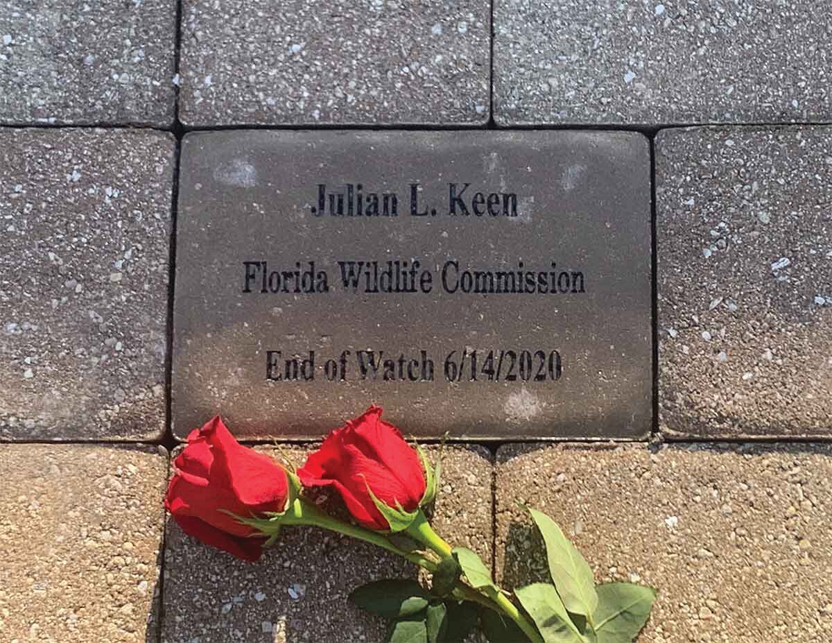 FORT MYERS – On Monday March 27, 2023, the Southwest Florida Public Service Academy added a 45th memorial brick in honor of Florida Fish and Wildlife Conservation Commission Officer Julian L. Keen to its Fallen Officers Memorial.